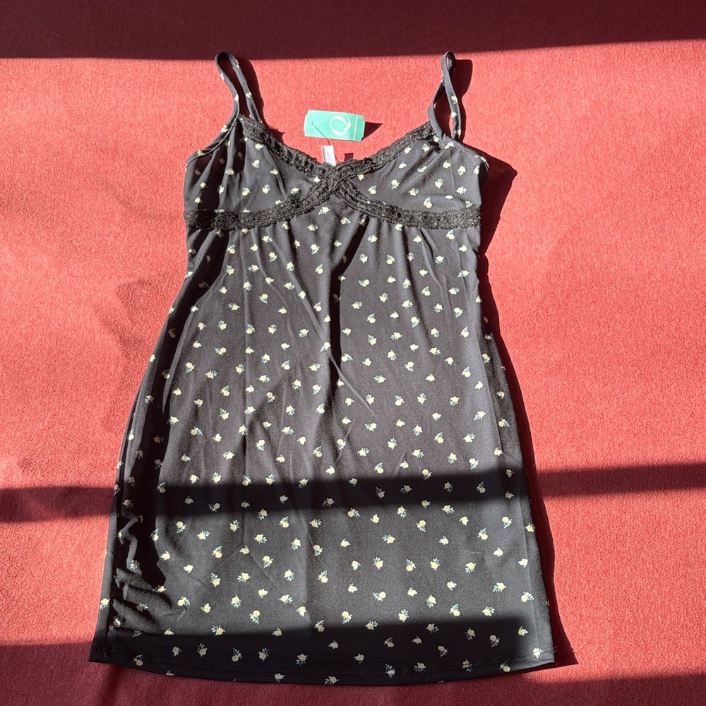 Elegant Black Nightgown with Delicate Patterns
